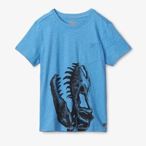 Hatley Blue Dinosaur Dino Skull T-Rex T-Shirt Short Sleeve Boys Sz 7 Worn 1x